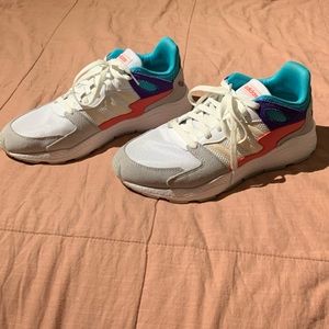 Colorful Adidas Cloudfoam Tennis Shoes